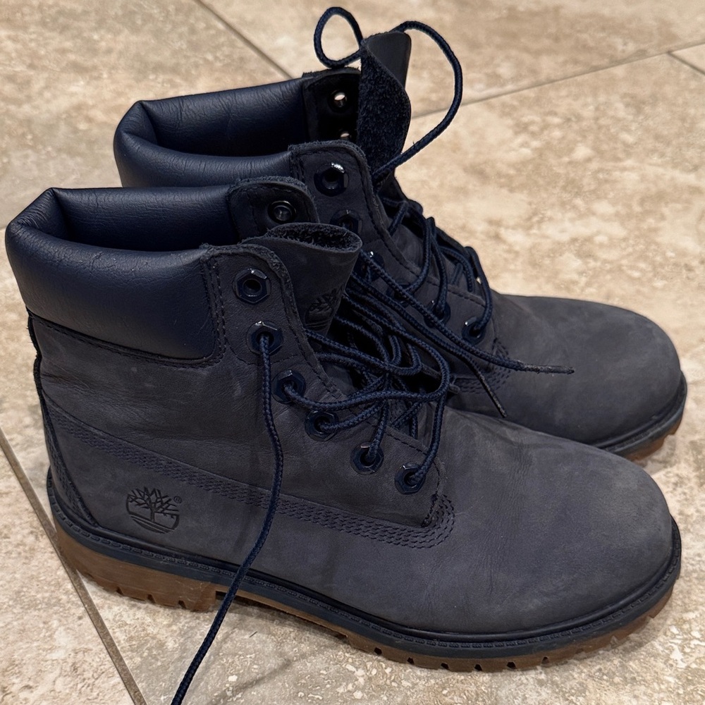 Timberland Dark Blue Leather Boots